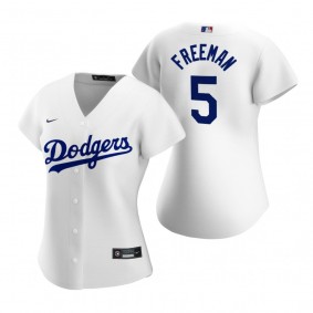 Women's Los Angeles Dodgers Freddie Freeman White Replica Home Jersey