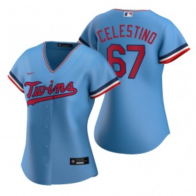 Women's Minnesota Twins Gilberto Celestino Light Blue Replica Jersey