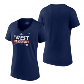 Women's Houston Astros Fanatics Branded Navy 2022 AL West Division Champions Locker Room Plus Size V-Neck T-Shirt