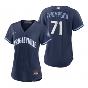 Women Chicago Cubs Keegan Thompson Navy 2021 City Connect Replica Jersey