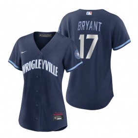 Women's Chicago Cubs Kris Bryant Navy 2021 City Connect Replica Jersey