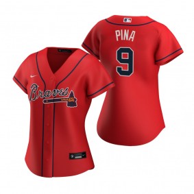 Women's Atlanta Braves Manny Pina Red Replica Jersey