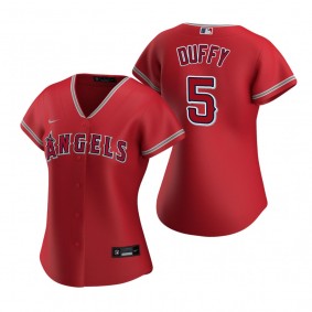 Women's Los Angeles Angels Matt Duffy Red Replica Jersey
