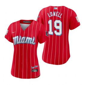 Women's Miami Marlins Mike Lowell Red 2021 City Connect Replica Jersey