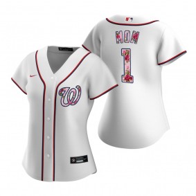 Women's Washington Nationals White 2021 Mother's Day NO.1 Mom Jersey