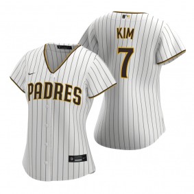Women's San Diego Padres Ha-Seong Kim Nike White Brown Replica Trade Home Jersey