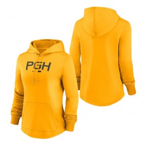 Women's Pittsburgh Pirates Gold 2023 City Connect Pregame Performance Pullover Hoodie