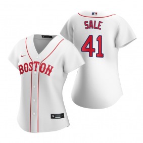 Women's Boston Red Sox Chris Sale White 2021 Patriots' Day Replica Jersey
