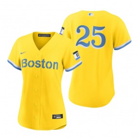 Women's Boston Red Sox Don Baylor Gold Light Blue 2021 City Connect Replica Jersey