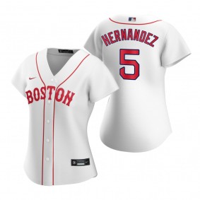 Women's Boston Red Sox Enrique Hernandez White 2021 Patriots' Day Replica Jersey