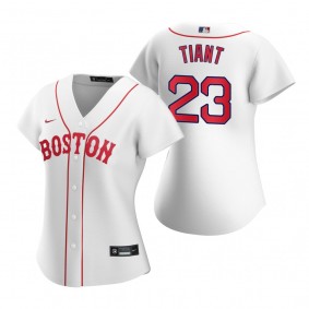 Women's Boston Red Sox Luis Tiant White 2021 Patriots' Day Replica Jersey