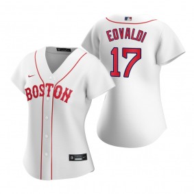 Women's Boston Red Sox Nathan Eovaldi White 2021 Patriots' Day Replica Jersey