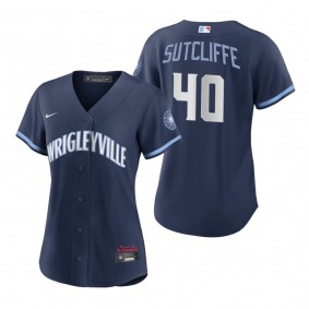 Women's Chicago Cubs Rick Sutcliffe Navy 2021 City Connect Replica Jersey