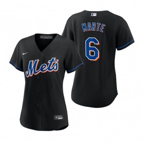 Women's New York Mets Starling Marte Black Replica Alternate Jersey
