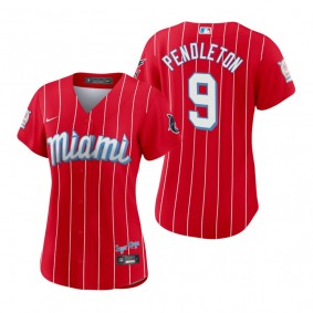 Women's Miami Marlins Terry Pendleton Red 2021 City Connect Replica Jersey