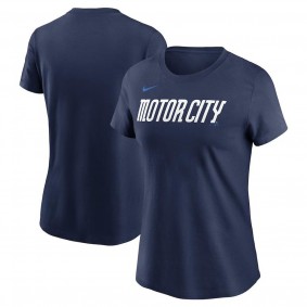 Women's Detroit Tigers Navy 2024 City Connect Tri-Blend T-Shirt