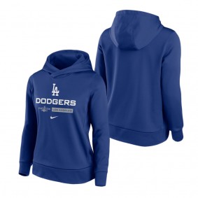 Women's Los Angeles Dodgers Royal 2022 Postseason Authentic Collection Pullover Hoodie