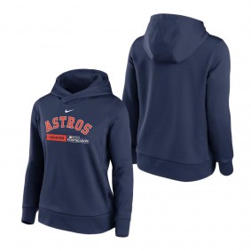 Women's Houston Astros Nike Navy 2023 Postseason Authentic Collection Dugout Fleece Pullover Hoodie