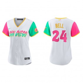 Women's Padres Josh Bell White 2022 City Connect Replica Jersey