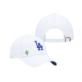 Women's Los Angeles Dodgers '47 White Spring Training Confetti Icon Clean Up Adjustable Hat