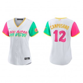 Women's Padres Luis Campusano White 2022 City Connect Replica Jersey