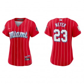 Women's Marlins Max Meyer Red City Connect Replica Jersey