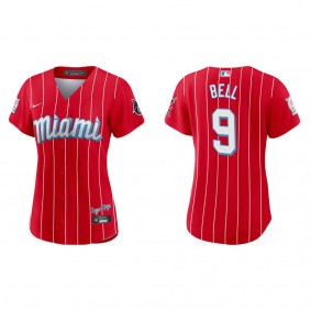 Women's Miami Marlins Josh Bell Red City Connect Replica Jersey