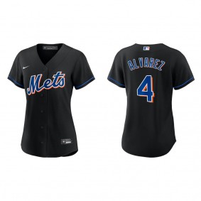 Women's New York Mets Francisco Alvarez Black Replica Alternate Jersey