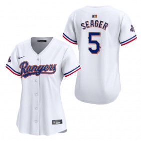 Women's Texas Rangers Corey Seager Nike White 2024 Gold Collection Limited Player Jersey