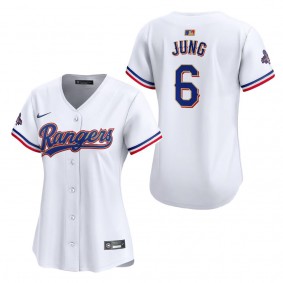 Women's Texas Rangers Josh Jung Nike White 2024 Gold Collection Limited Player Jersey