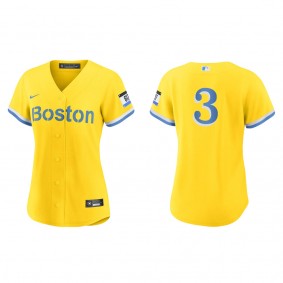 Women's Red Sox Reese McGuire Gold Light Blue City Connect Replica Jersey