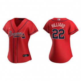 Women's Atlanta Braves Sam Hilliard Red Replica Jersey