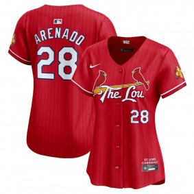 Women's St. Louis Cardinals Nolan Arenado Red 2024 City Connect Limited Player Jersey