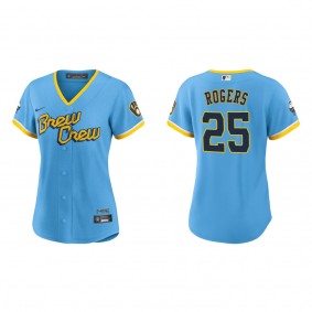 Women's Brewers Taylor Rogers Powder Blue 2022 City Connect Replica Jersey
