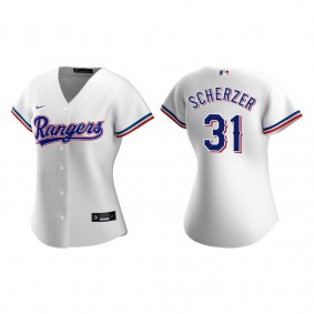 Women's Texas Rangers Max Scherzer White Replica Jersey