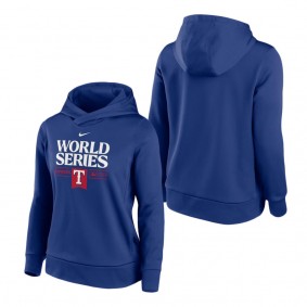 Women's Texas Rangers Nike Royal 2023 World Series Authentic Collection Pullover Hoodie