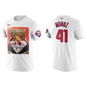 Yairo Munoz Philadelphia Phillies 2022 National League Champions White T-Shirt
