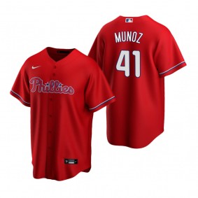 Philadelphia Phillies Yairo Munoz Red Replica Alternate Jersey