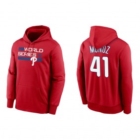 Yairo Munoz Philadelphia Phillies Red 2022 World Series Authentic Collection Dugout Pullover Hoodie