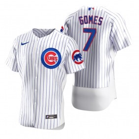 Men's Chicago Cubs Yan Gomes White Authentic Home Jersey