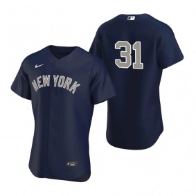 Men's New York Yankees Aaron Hicks Nike Navy Authentic 2020 Alternate Jersey