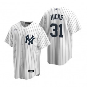 Men's New York Yankees Aaron Hicks Nike White Replica Home Jersey