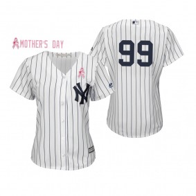 2019 Mother's Day Aaron Judge New York Yankees White Jersey
