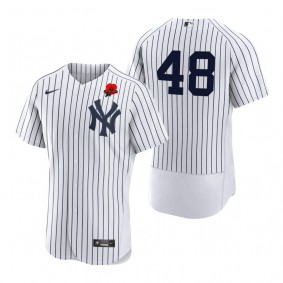 New York Yankees Anthony Rizzo Poppy Patch Authentic White Memorial Day Jersey