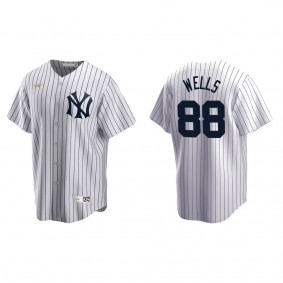 Men's New York Yankees Austin Wells White Cooperstown Collection Home Jersey