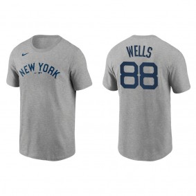 Men's New York Yankees Austin Wells Gray Field of Dreams T-Shirt