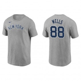 Men's New York Yankees Austin Wells Gray Name & Number T-Shirt