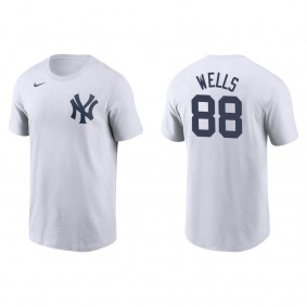 Men's New York Yankees Austin Wells White Name & Number T-Shirt