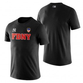 New York Yankees Black FDNY T-Shirt