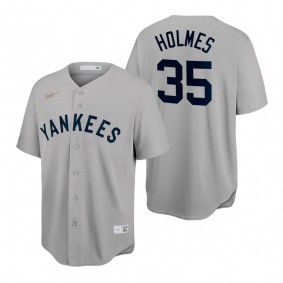 New York Yankees Clay Holmes Gray Cooperstown Throwback Jersey